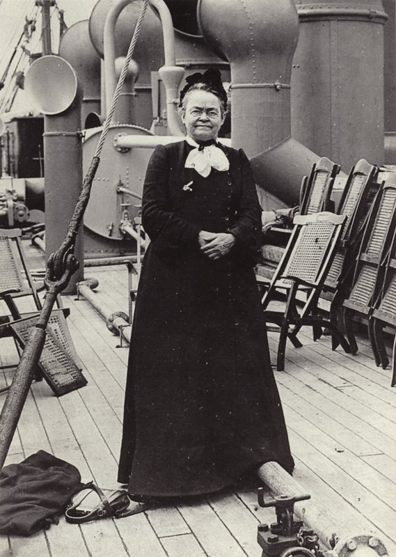Carrie Nation (1846–1911), amerikansk radikal avholdsforkjemper, ca. 1905 (s/h-foto) av American Photographer