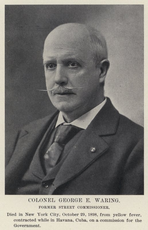 Oberst George E Waring, tidligere gatekommissær (s/hv-bilde) av American Photographer