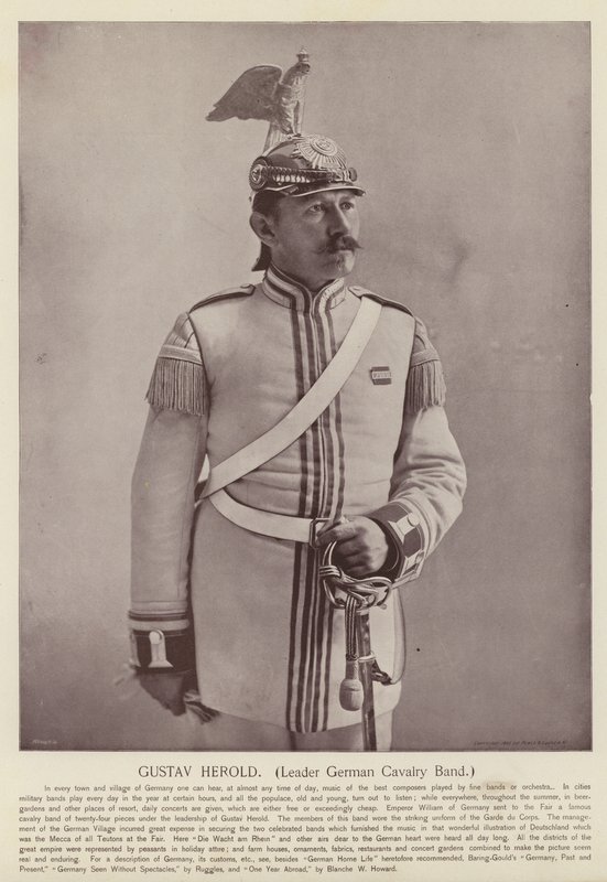 Gustav Herold, leder tysk kavaleriband av American Photographer