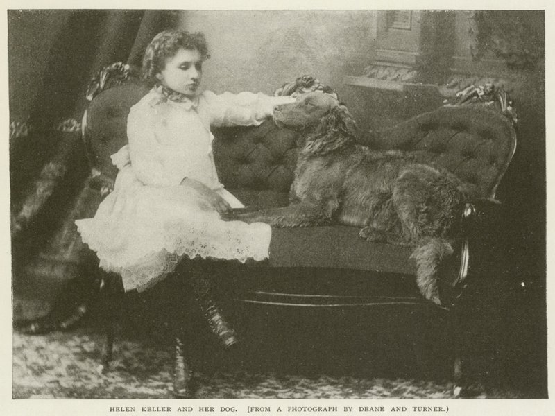 Helen Keller og hunden hennes av American Photographer