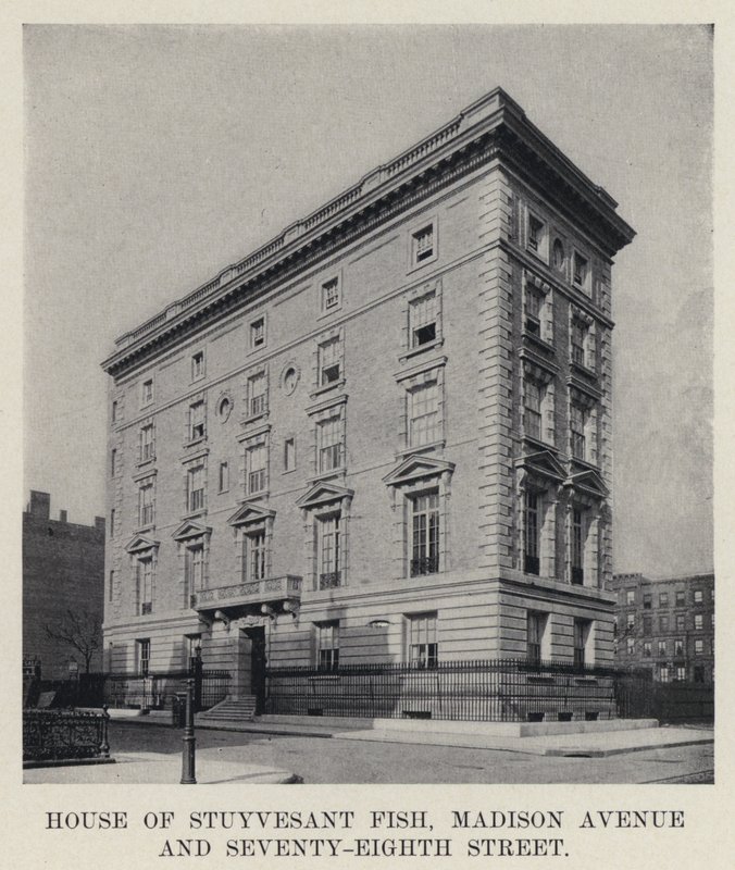 House of Stuyvesant Fish, Madison Avenue og Seventy-Eighth Street (s/hvitt-bilde) av American Photographer