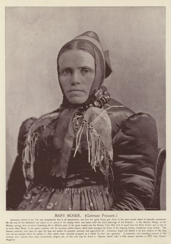 Mary Moser, tysk bonde av American Photographer