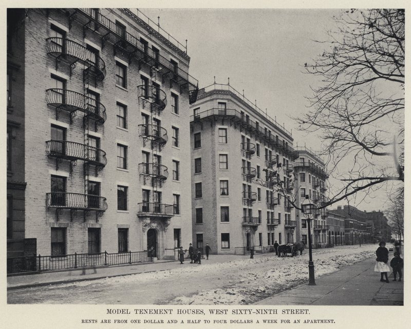 Model Tenement Houses, West Sixty-Ninth Street (s/hv-bilde) av American Photographer