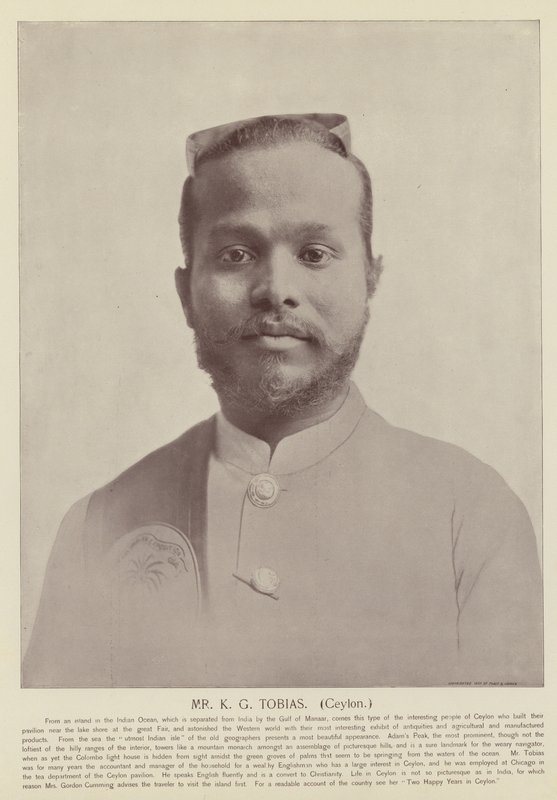Mr K G Tobias, Ceylon av American Photographer