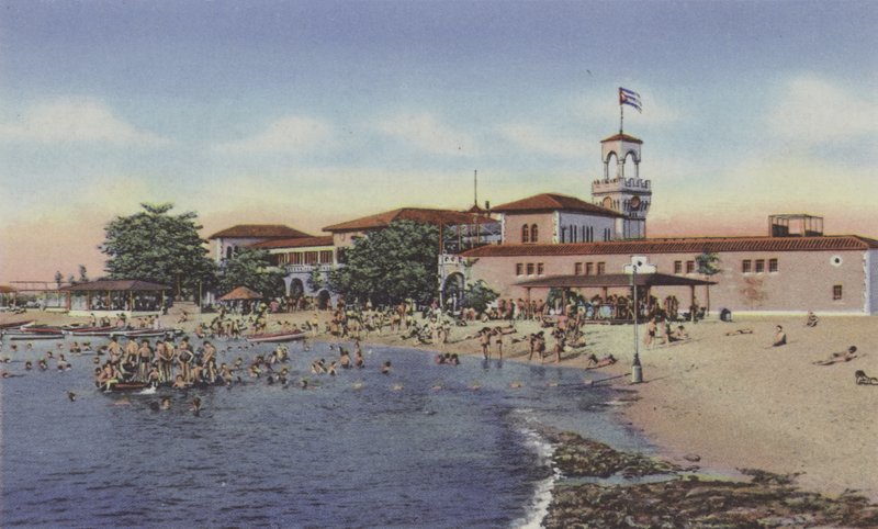 Marianao Beach, Marianao Bathing Beach (farget bilde) av American Photographer