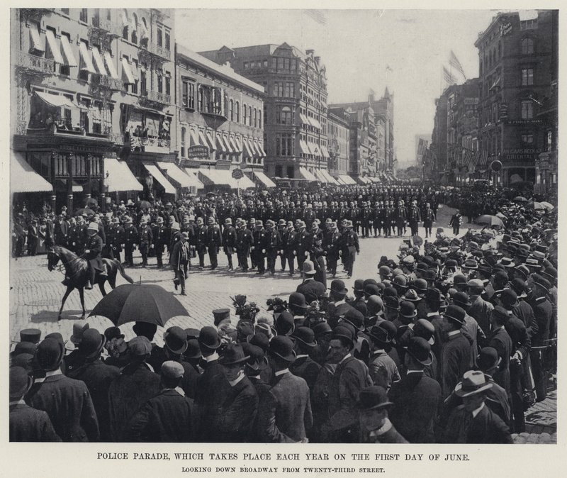 Politiparade, som finner sted hvert år den første dagen i juni (s/hvitt-bilde) av American Photographer