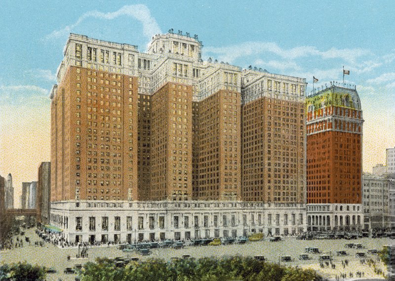 The Stevens Hotel, Michigan Boulevard (farget bilde) av American Photographer