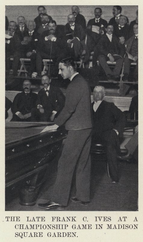Avdøde Frank C Ives på et mesterskapsspill i Madison Square Garden (s/hv-bilde) av American Photographer