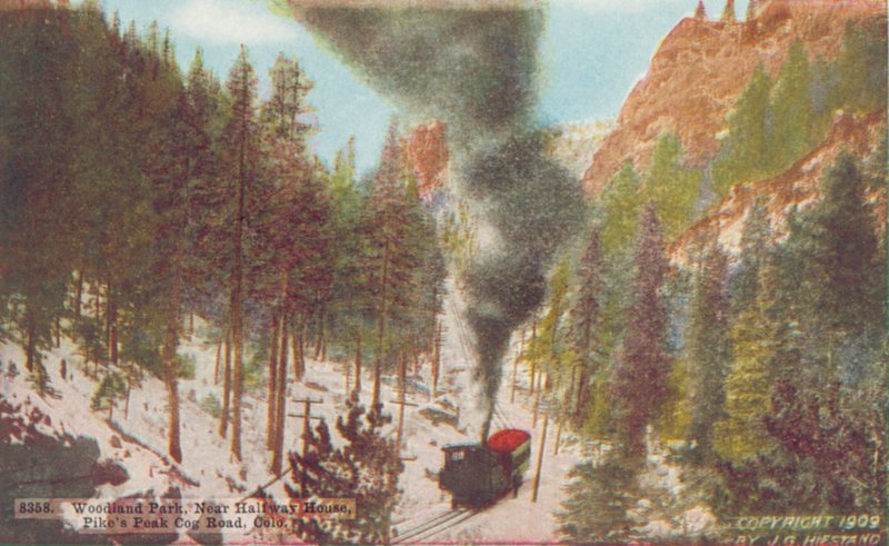 Woodland Park, nær Halfway House, Pike#39;s Peak Cog Road, Colorado (fargebilde) av American Photographer