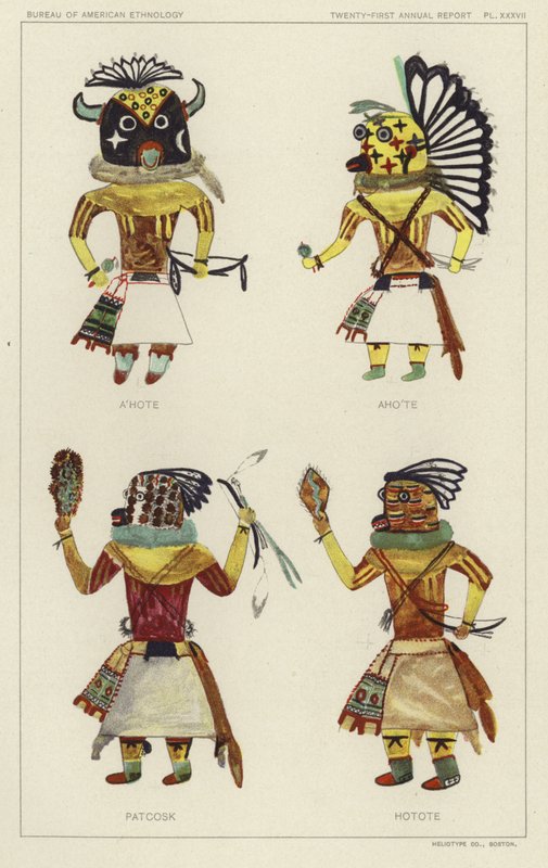A#39;Hote, Aho#39;Te, Patcosk, Hotote (farge litho) av American School