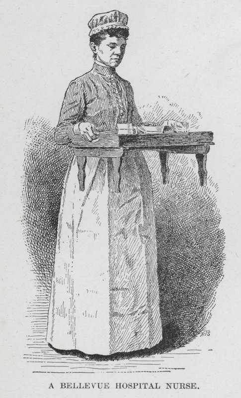 En Bellevue sykehussykepleier (litho) av American School