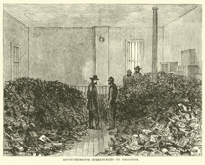 Utstyr overgitt av Johnston, april 1865 av American School