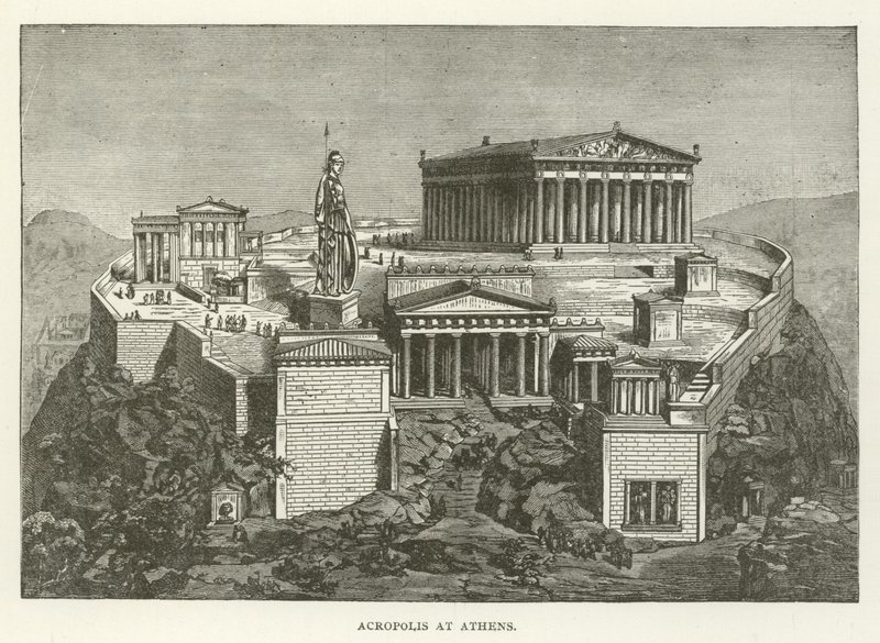 Akropolis i Athen av American School