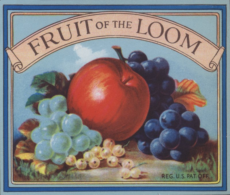Annonse for Fruit of the Loom-klær (farge litho) av American School