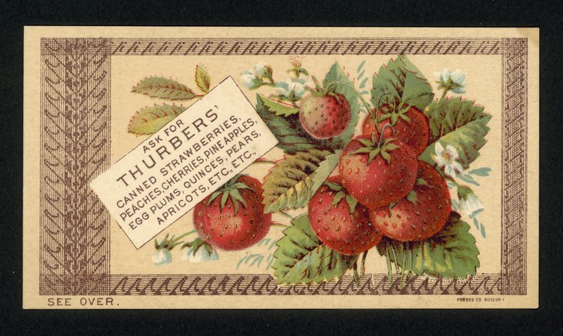 Annonse for Thurbers hermetisert frukt av American School
