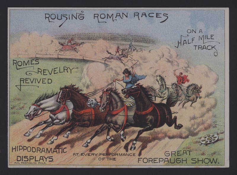 Annonse for Great Forepaugh Show (farge litho) av American School