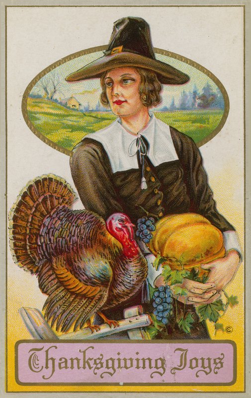 Amerikansk Thanksgiving Day-kort av American School