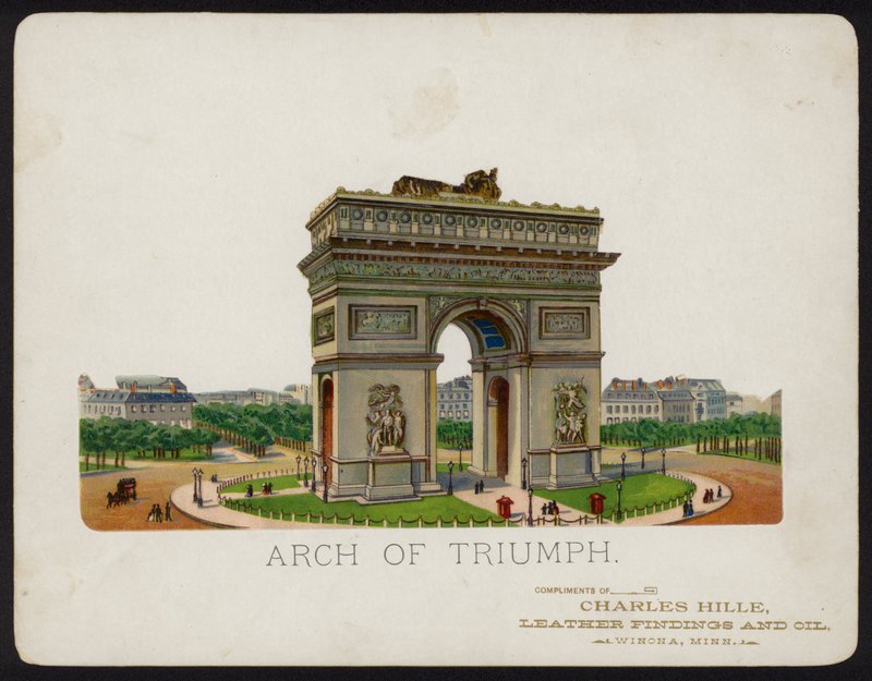 Arc de Triomphe, Paris, Frankrike (chromolitho) av American School