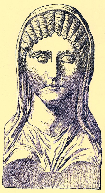 Aspasia, illustrasjon fra History of Greece av Victor Duruy, utgitt 1890 (digitalt forbedret bilde) av American School