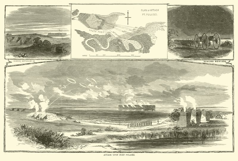 Angrep på Fort Pulaski, april 1863 av American School