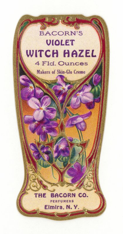 Bacorns Fiolett Witch Hazel-etikett av American School