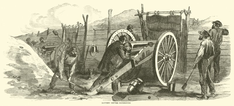 Batteri før Petersburg, juni 1864 av American School