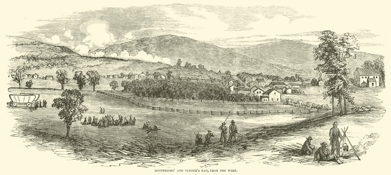 Boonesboro og Turners Gap, fra vest, september 1862 av American School