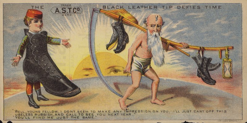 Boy In Boot Snakker til Old Father Time av American School