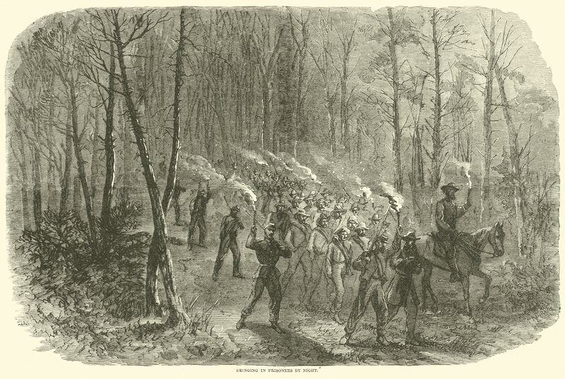 Innbringelse av fanger om natten, august 1864 av American School