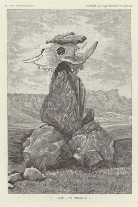 Buffalo-Head Monument av American School