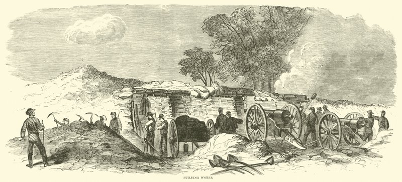 Byggeverk, juni 1864 av American School