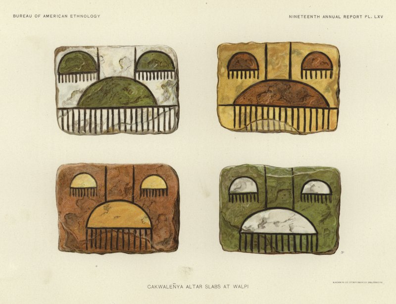 Cakwalenya alterheller ved Walpi (farge litho) av American School