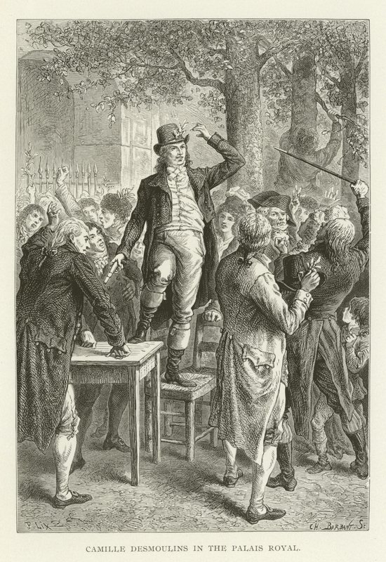 Camille Desmoulins i Palais Royal av American School