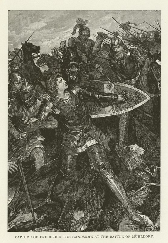 Fangst av Frederick the Handsome i slaget ved Muhldorf av American School
