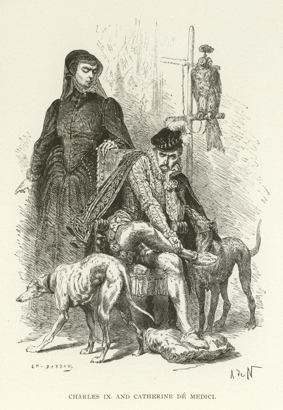Charles IX og Catherine de Medici av American School