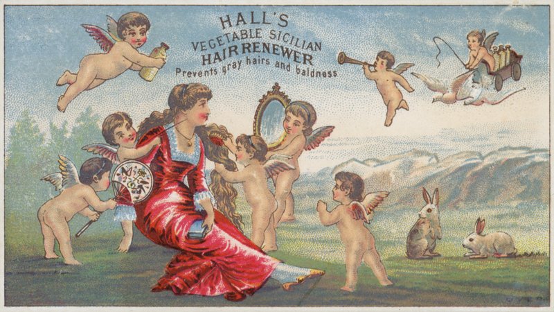 Cherubs Brushing Ladys Hair av American School