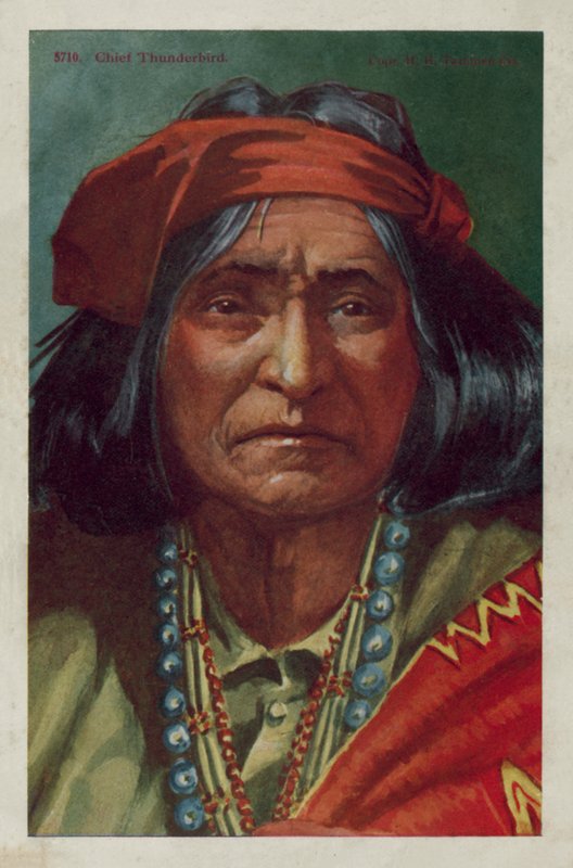 Chief Thunderbird (farge litho) av American School