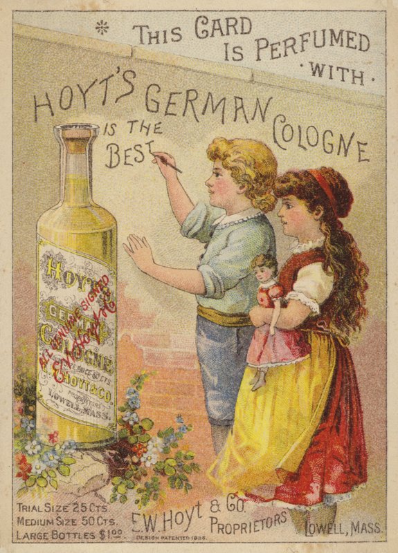 Barn med Cologne-flaske av American School