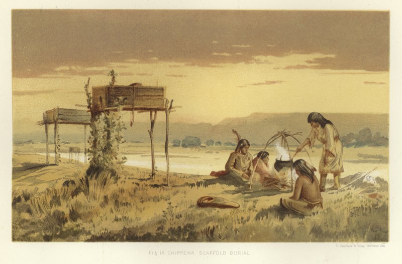 Chippewa stillasbegravelse av American School