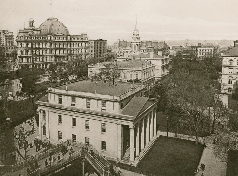 City Hall Park, N.Y (fotogravyr) av American School