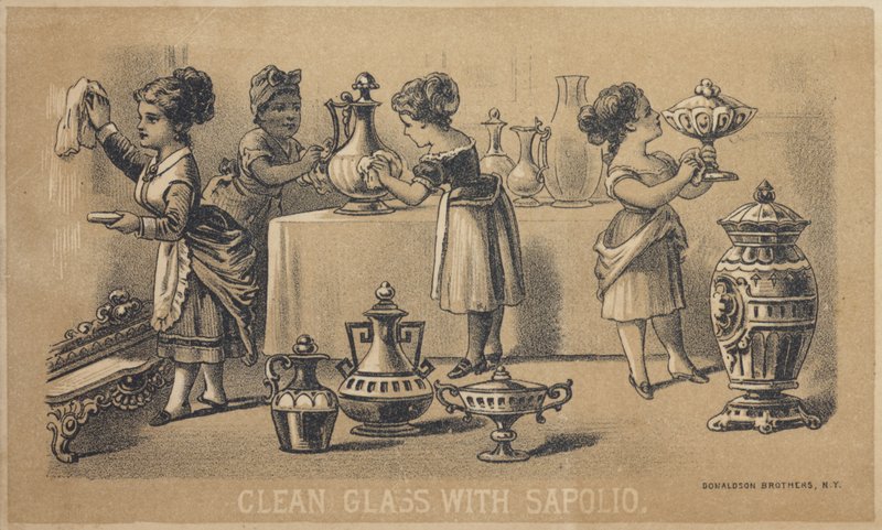 Rengjør glass med Sapolio av American School