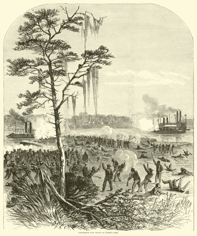 Konføderert landangrep på Porters-flåten, april 1864 av American School
