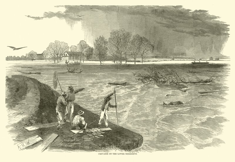 Break på Nedre Mississippi, 1862 av American School