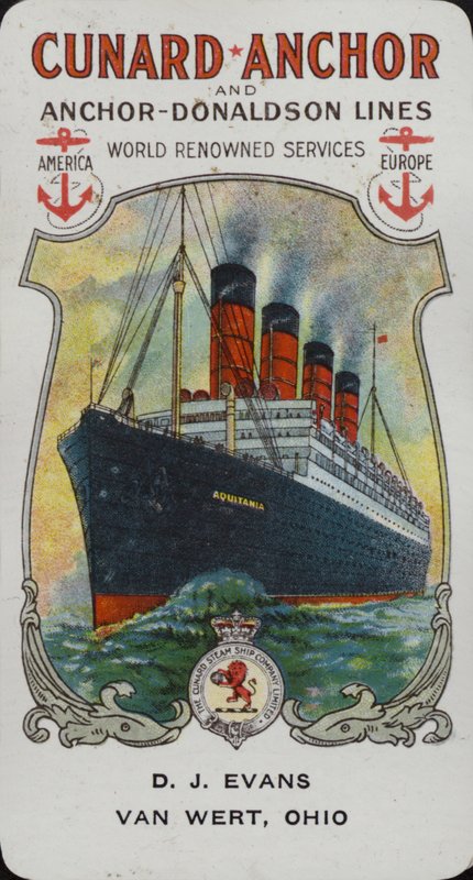 Cunard-skipet - Aquitania av American School