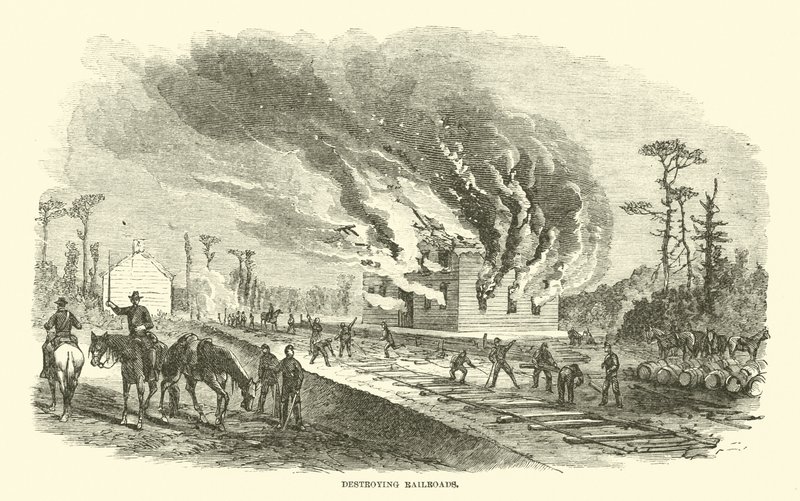 Ødelegge jernbaner, april 1863 av American School