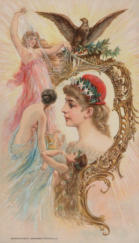 Ørn og nymfer, 1892 av American School