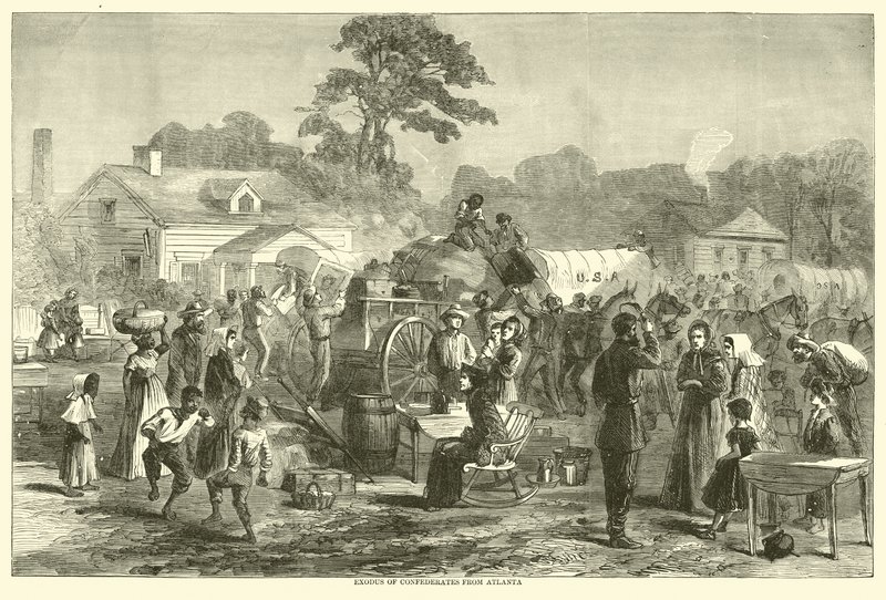 Exodus of Confederates fra Atlanta, september 1864 av American School