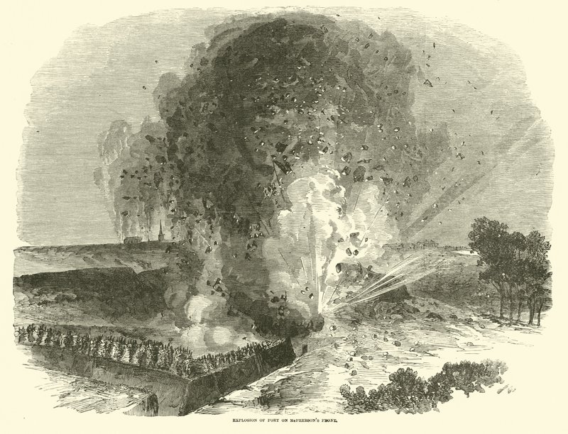 Eksplosjon av fort på McPhersons front, juni 1863 av American School