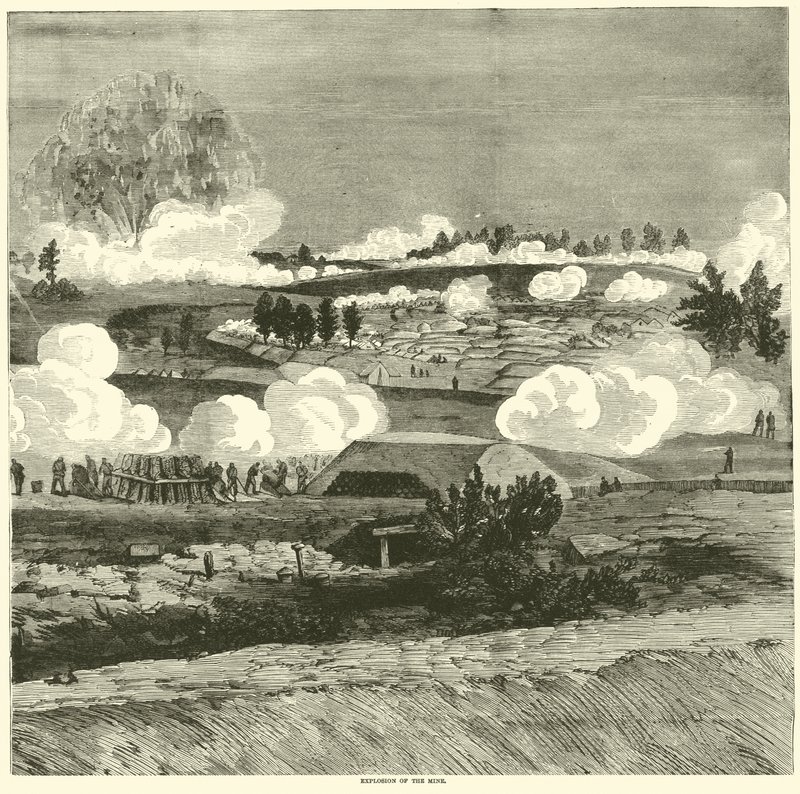 Eksplosjon av gruven, juli 1864 av American School