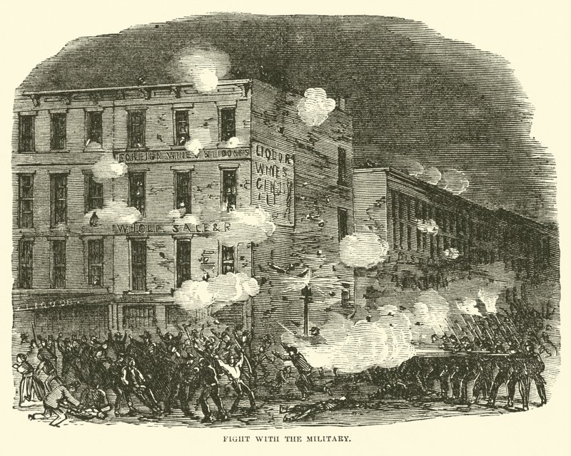 Kjemp med militæret, juli 1863 av American School